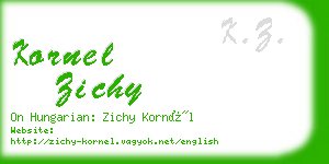 kornel zichy business card